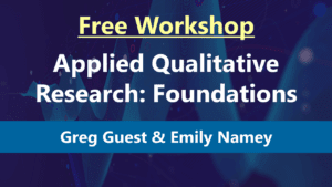 Applied Qualitative Research: Foundations