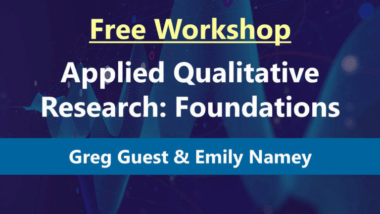 Applied Qualitative Research: Foundations